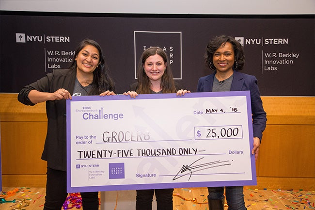 Members of the Grocer8 team at the $300K Entrepreneurs Challenge