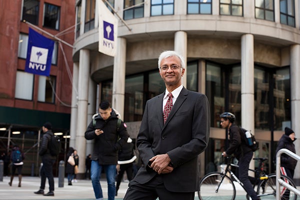 Photo of Dean Raghu Sundaram on Gould Plaza