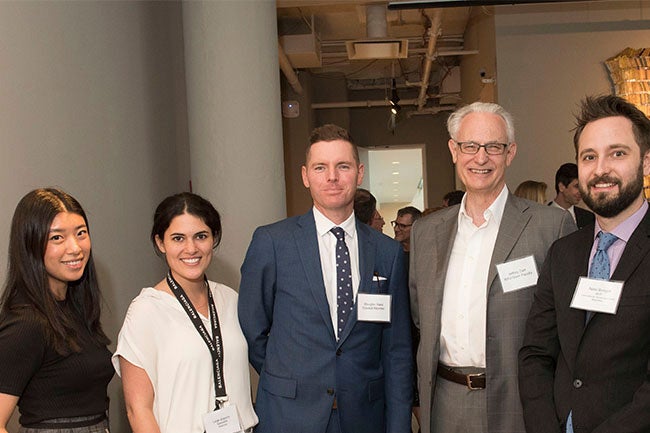 NYU Stern students, Jeffrey Carr, Douglas Hand, Nate Borgelt and Leigh Zagoory