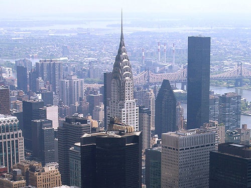 NYC skyline with the Chrysler building at the forefront