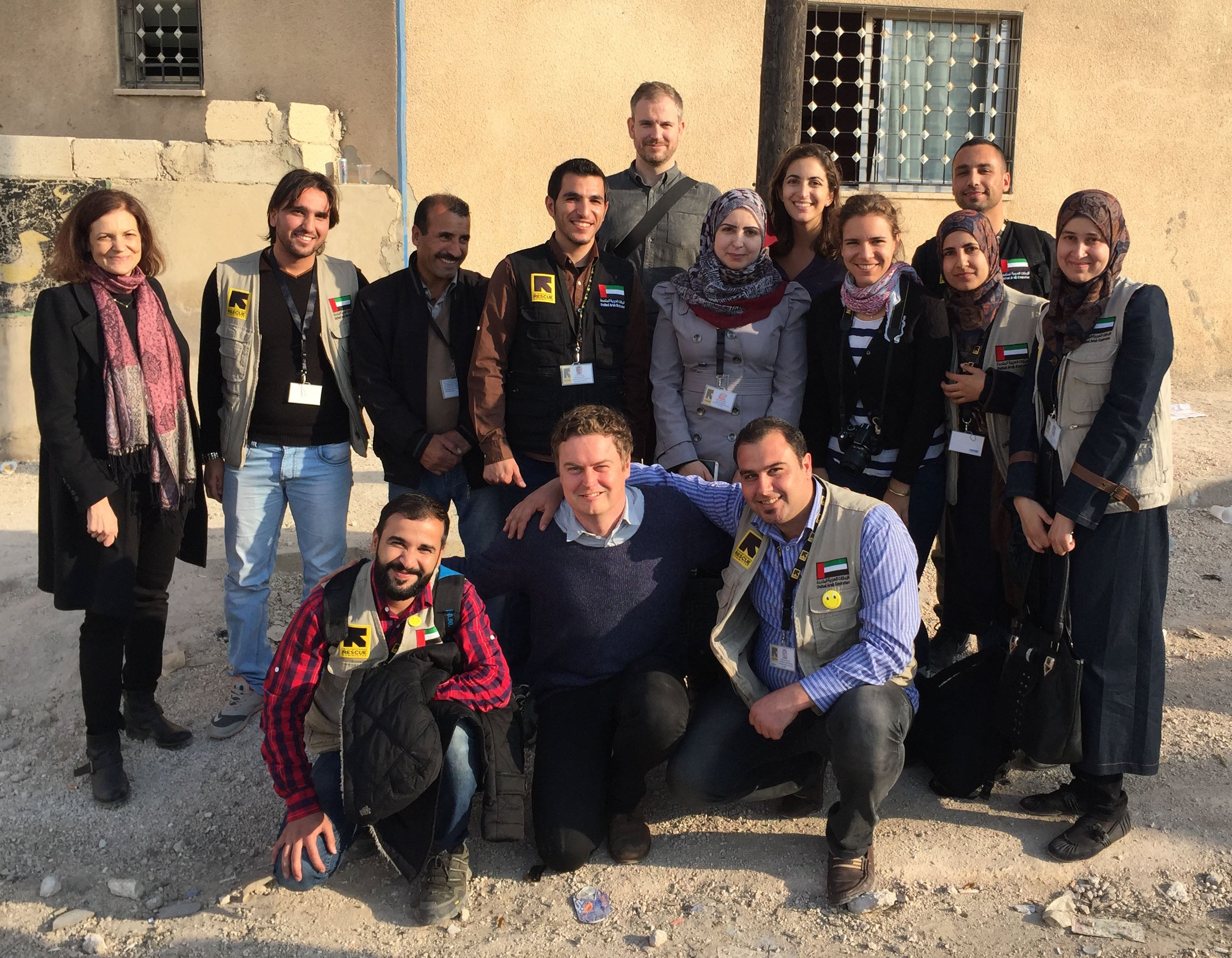 Matt Seden in northern Jordan visiting a mobile health clinic the IRC runs for refugees who have fled Syria