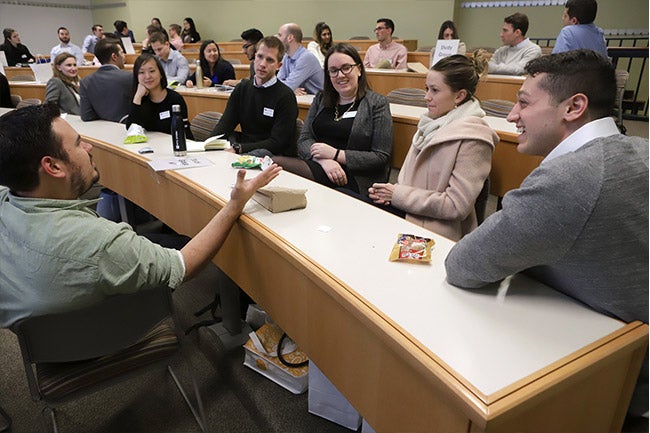 Group of new Langone Part-time MBA students