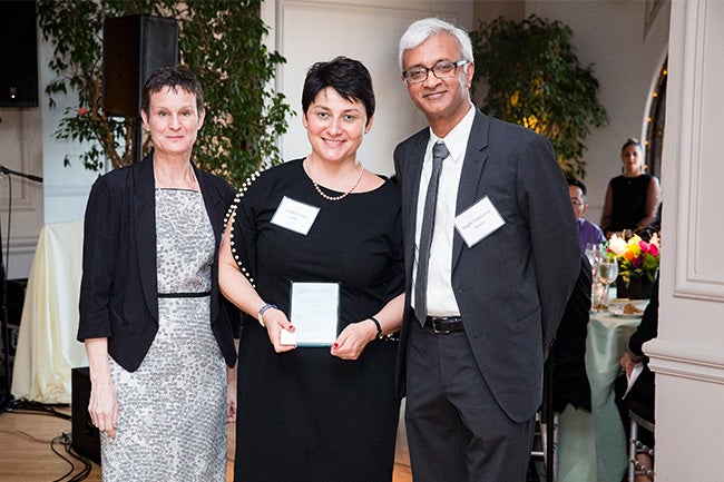 (center) Natalia Levina, Director of the Fubon Center for Technology, Business and Innovation and Toyota Motor Corporation Term Professor of Information Systems