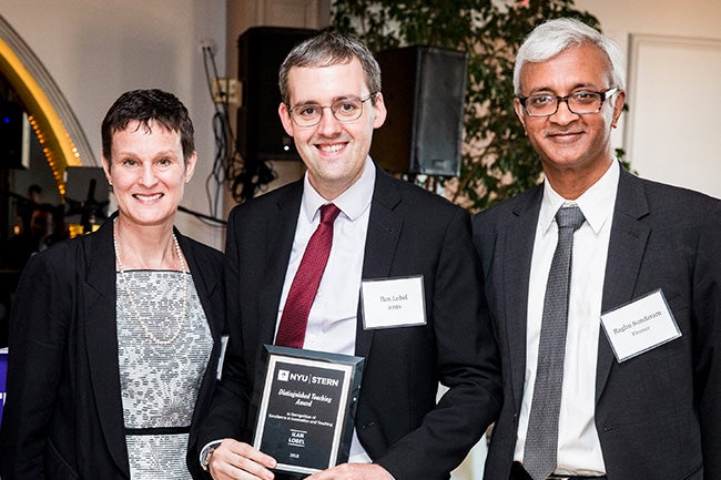 (center) Ilan Lobel, Associate Professor of Information, Operations and Management Sciences