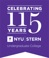 Stern logo reading "Celebrating 115 years of NYU Stern Undergraduate College"