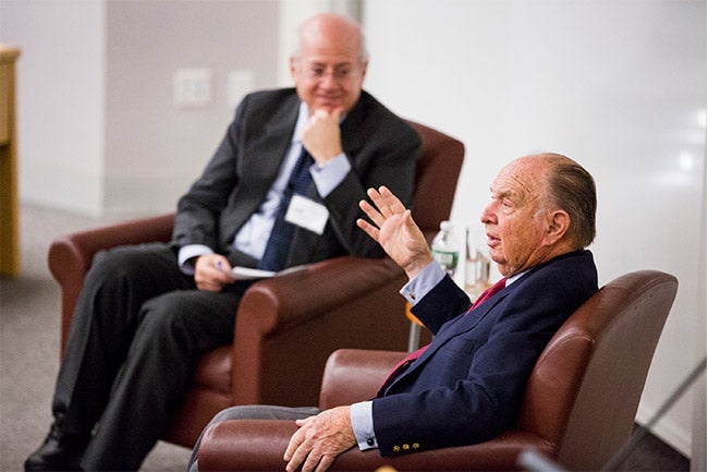 From left to right: Professor Kim Schoenholtz and Dr. Henry Kaufman 