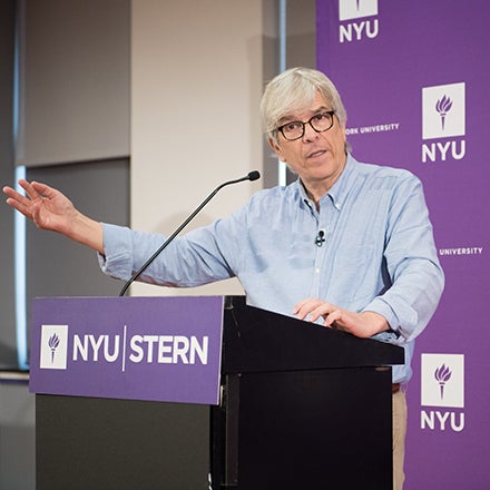 2018 Economics Nobel Laureate Paul Romer speaks to the press