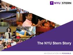 NYU Stern Story presentation