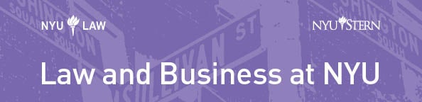 Law & Business Initiative Banner with Stern and NYU Law