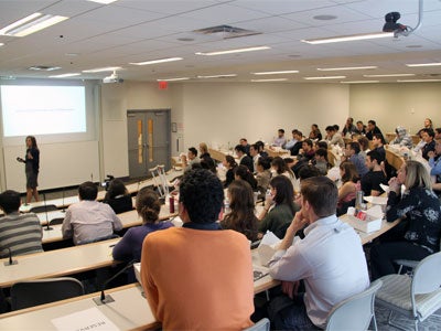 Dina Powell Speaks at MBA Block Lunch