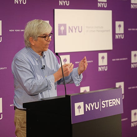 2018 Economics Nobel Laureate Paul Romer speaks to the press