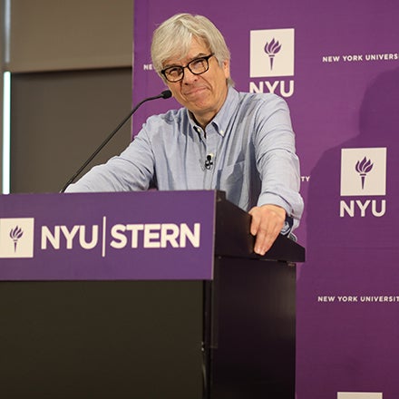 2018 Economics Nobel Laureate Paul Romer speaks to the press