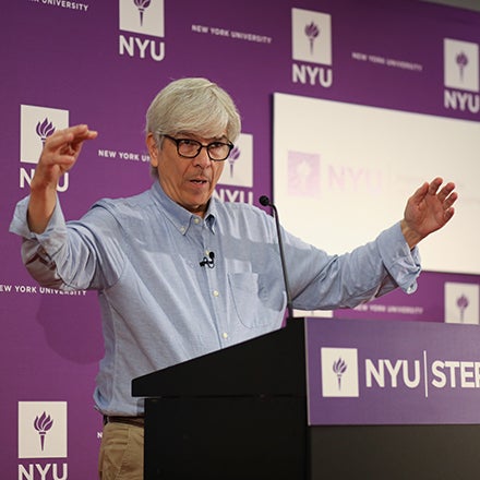 2018 Economics Nobel Laureate Paul Romer speaks to the press