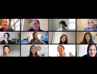 Undergraduate College students and administrators in a Zoom call