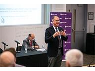 NYU Stern Professor David Yermack, director of the NYU Pollack Center, presents his co-authored research