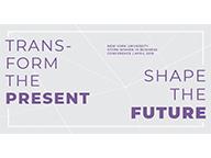 "Transform the Present. Shape the Future" conference sign