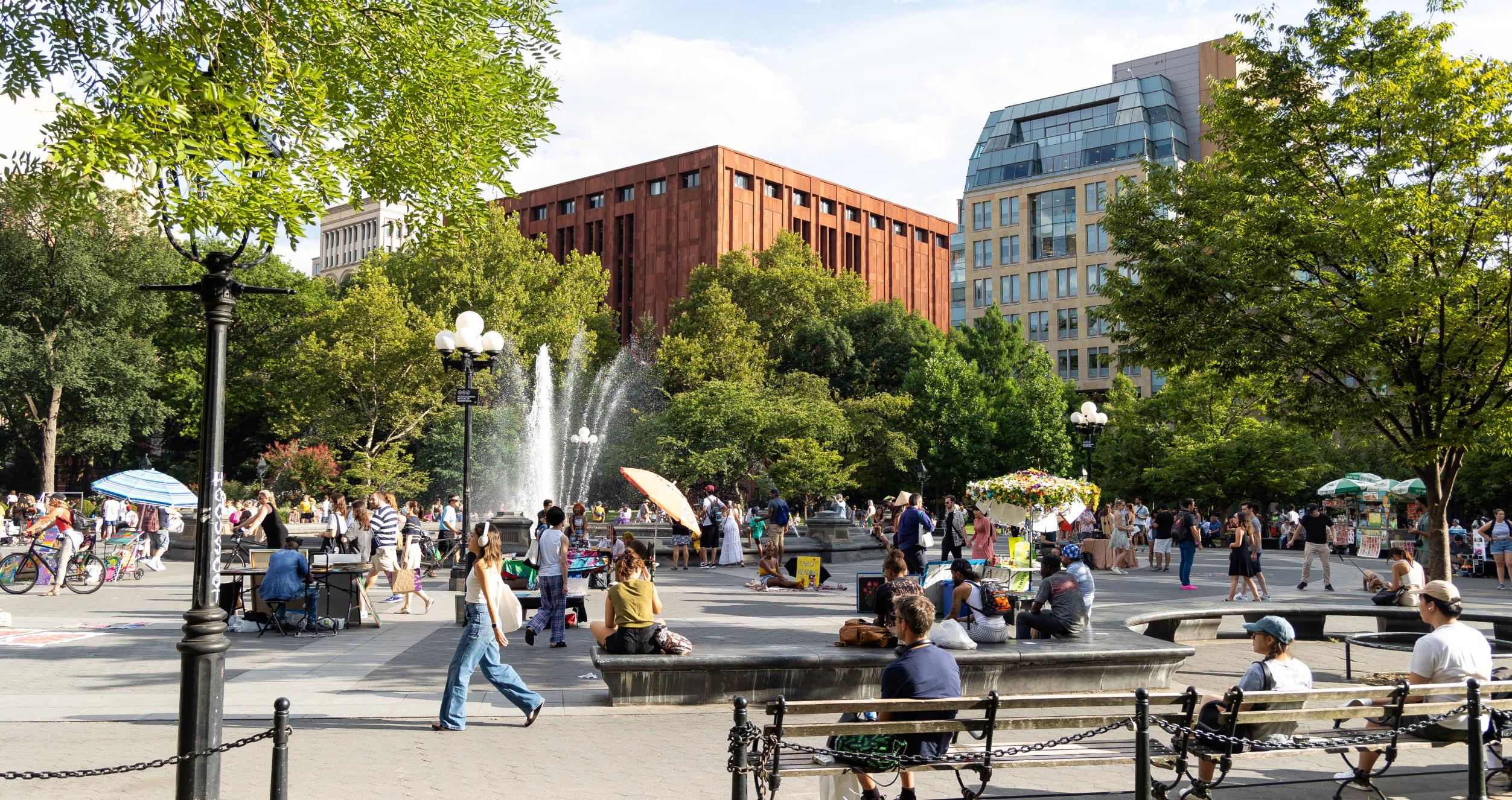 A view of Washington Square Park