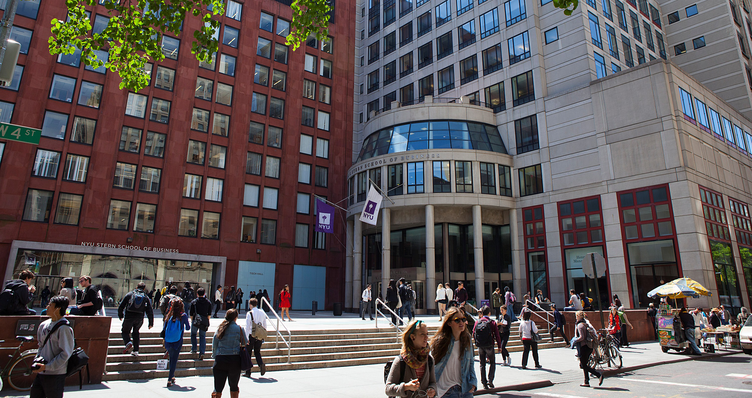 NYU Stern's Kaufman Management Center building and Gould Plaza