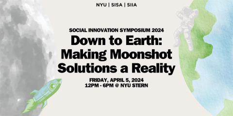 A graphic for the upcoming event called "Down to Earth: Making Moonshot Solutions a Reality."