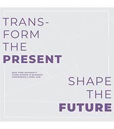 "Transform the Present. Shape the Future" conference sign