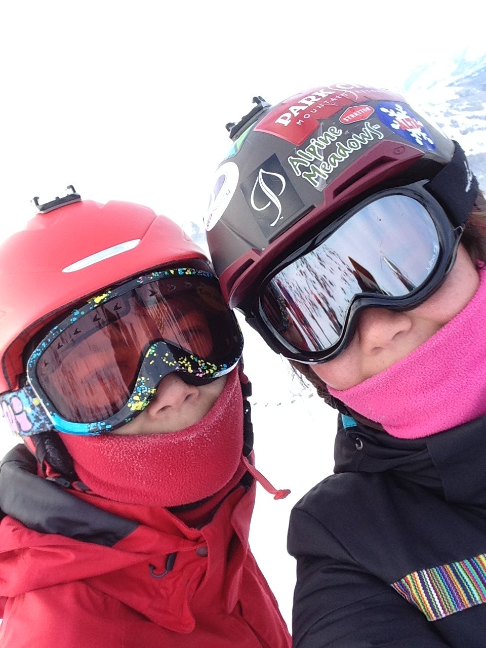 Robert Whitelaw's family dressed in skiing gear