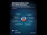Disinformation and the 2020 Election cover