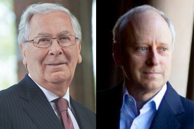 Mervyn King and Michael Sandel Headshots