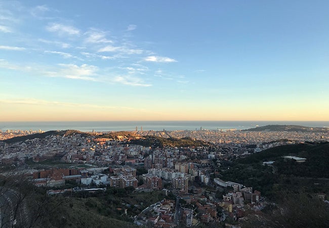 The view of Barcelona from the overlook Tibidabo, captured by MBA student Matt Scannella during a study abroad trip. 