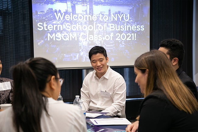 Students from the inaugural cohort of Stern’s new online Master of Science in Quantitative Management (MSQM) Program