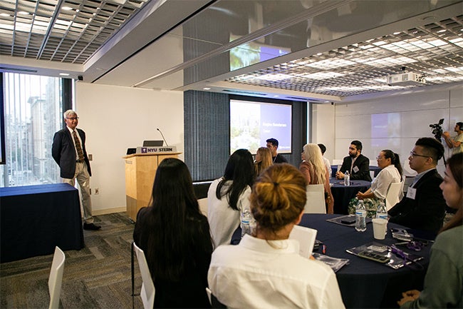 Dean Raghu Sundaram welcomes students to Stern’s new online MSQM Program.