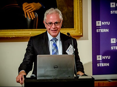 Robert Schneider speaking at the launch of CDL-New York City
