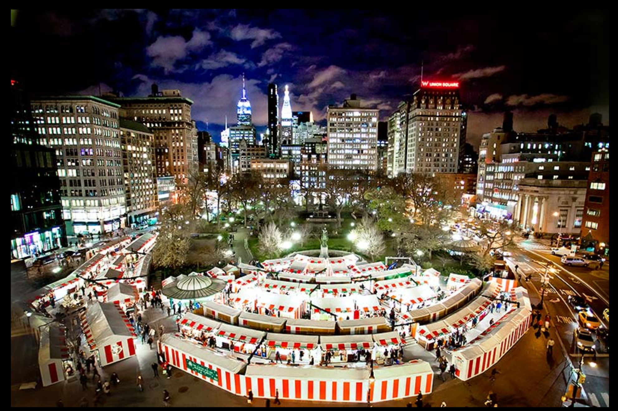 A view of the Union Square holiday market