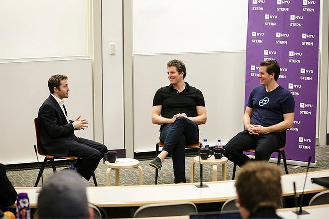 Professor Max Raskin speaks with Tyler and Cameron Winklevoss