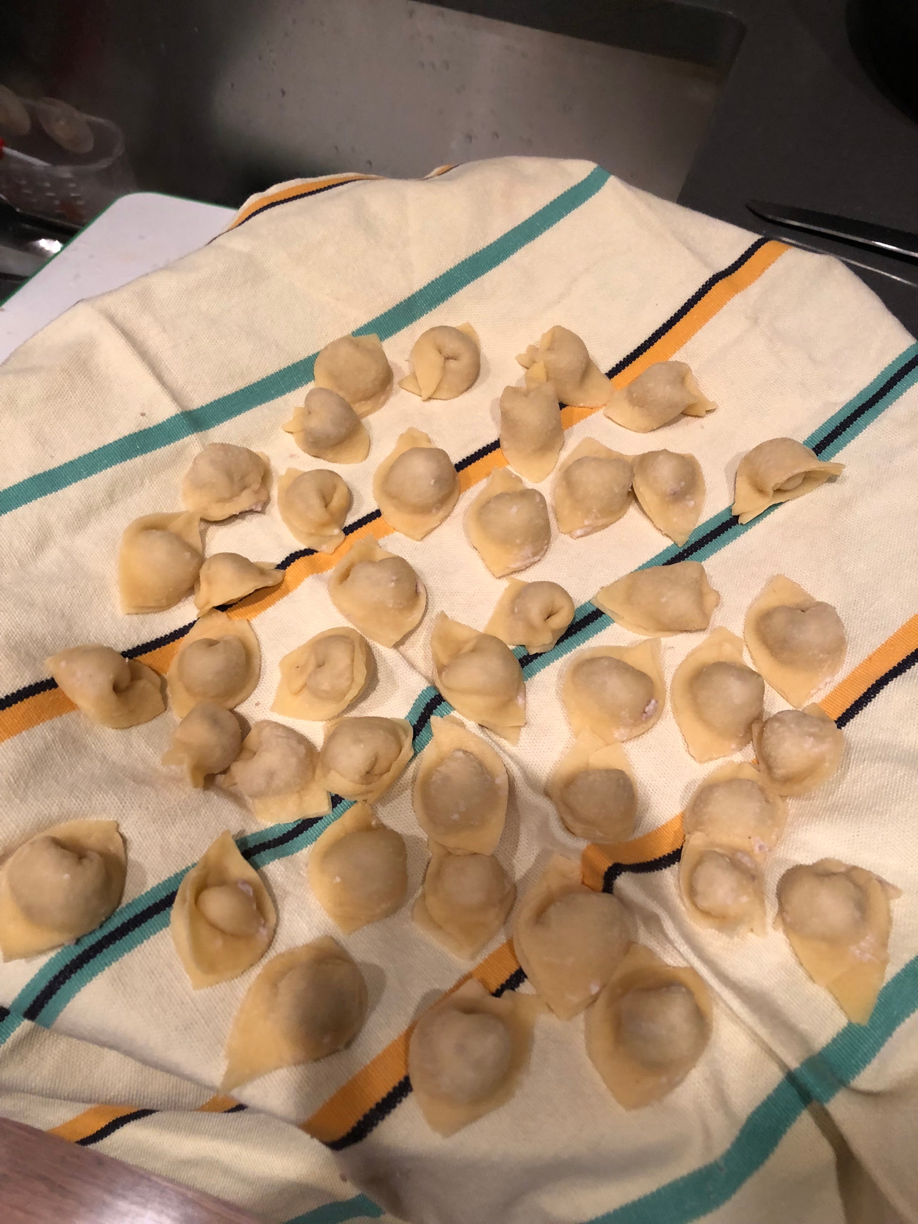 Homemade cappelletti