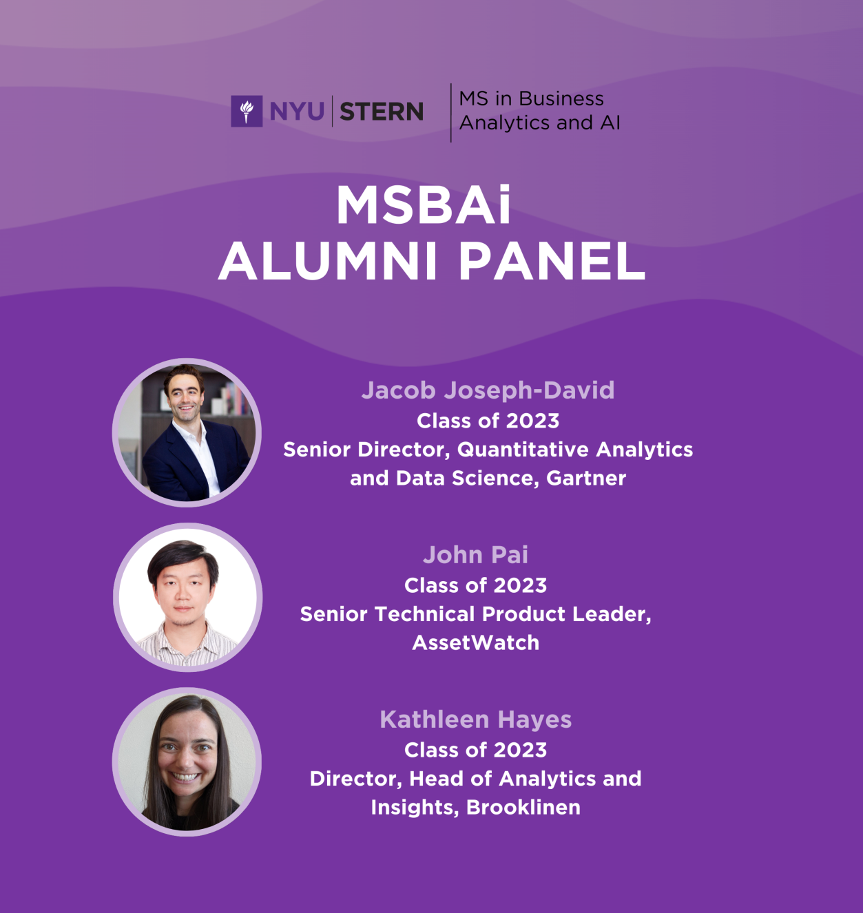 MSBAi Alumni Panelists MSBAi Alumni Panelists