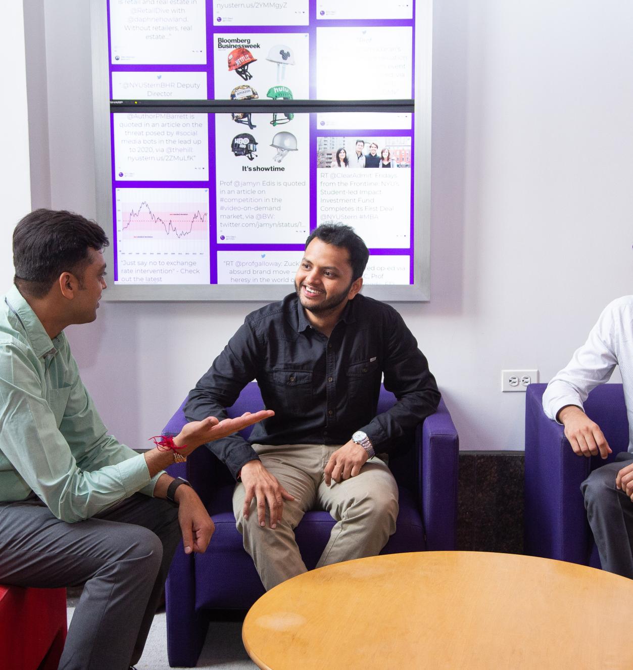 Students sitting in circle and talking