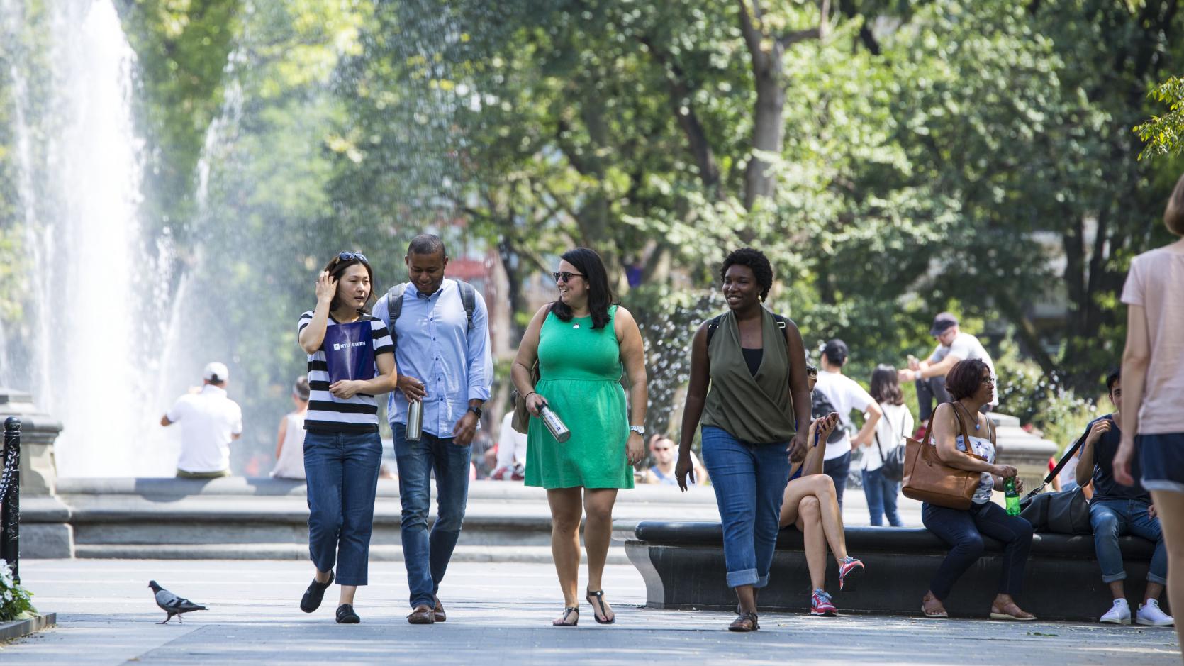 People walking