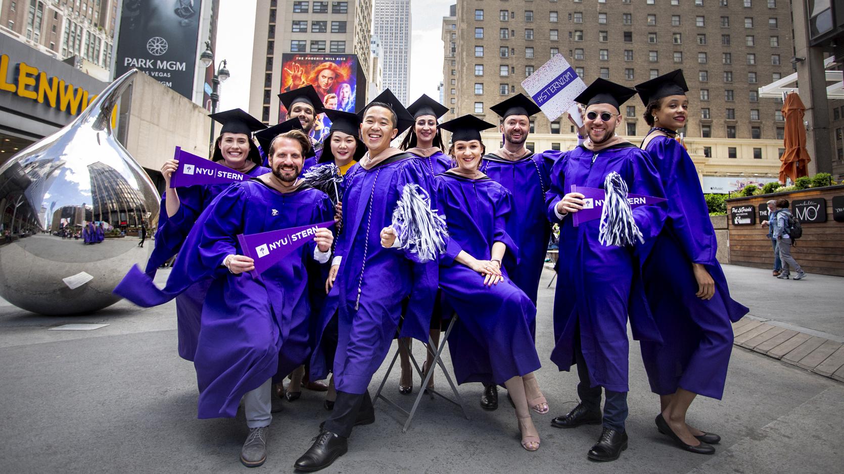 Graduate Convocation A group of Stern graduates