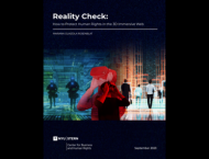 The cover of the new report Reality Check