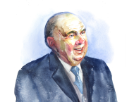 Henry Kaufman watercolor portrait