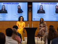  Becca DeCoud (MBA ’20), Director, Makeup Category Transformation, Strategy & Ops, The Estée Lauder Companies Inc. interviewing Stephanie Horton, Senior Director, Global Consumer Marketing, Commerce, Google