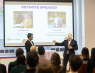 Joe Eberhardt, President and CEO, Jaguar Land Rover North America, spoke with Samyak Jain (MBA ’22), Senior Manager, Digital Marketing and E-Commerce, Watches of Switzerland Group PLC, as part of orientation for Stern’s Luxury & Retail MBA. 