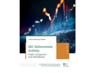 The cover for the report: SEC Enforcement Activity: Public Companies and Subsidiaries—Fiscal Year 2025 Update