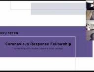 Students presenting in the Coronavirus Research Fellowship Symposium