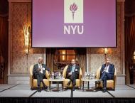Dean Sundaram and Dean Morrison discuss NYU in a fireside chat