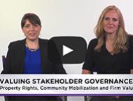 Valuing Stakeholder Governance Video