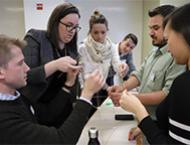 Group of new Langone Part-time MBA students at Langone LAB Spring 2019 Orientation