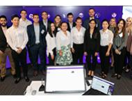 The inaugural cohort of Stern’s new online Master of Science in Quantitative Management Program on campus in NYC