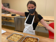 Lucie Holliday baking at King Arthur Baking Company HQ