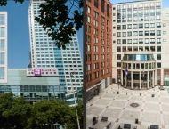 Side by side images of NYU Shanghai and NYU Stern